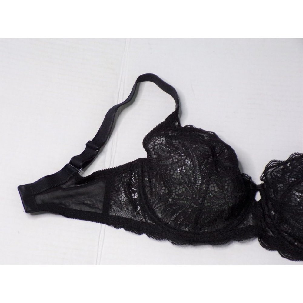 FELINA Peridot Lace Non-Padded Underwire Bra Black 36D #115073 NEW $54 - Picture 7 of 12